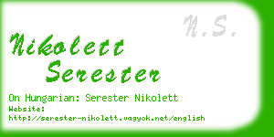 nikolett serester business card